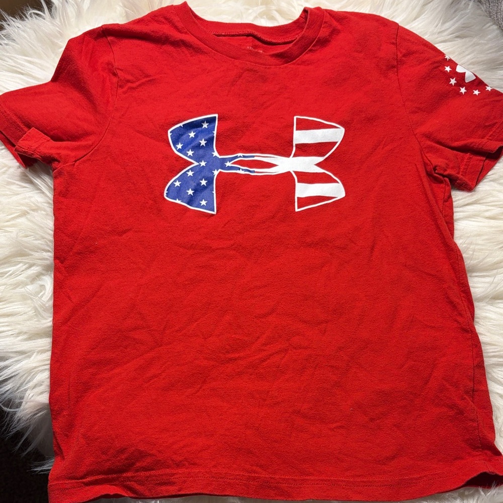 Under Armour Kids Red and Blue Star Graphic Tee